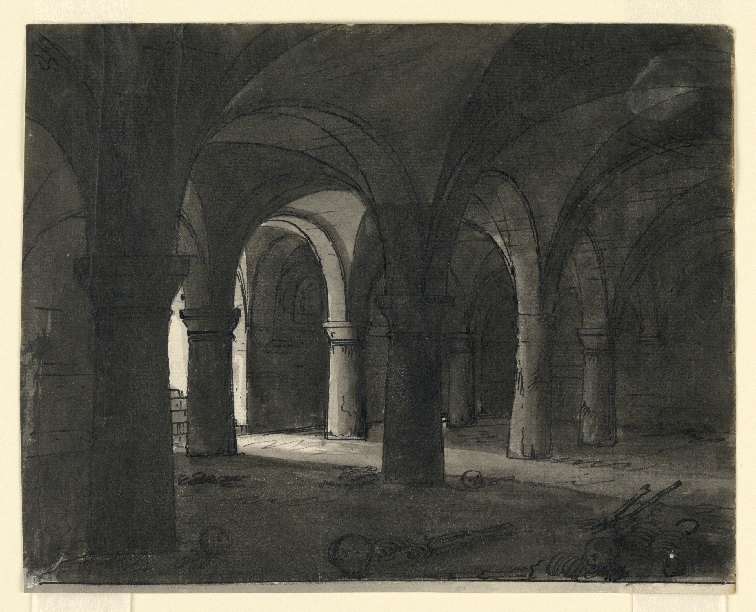 draft image of a dark crypt