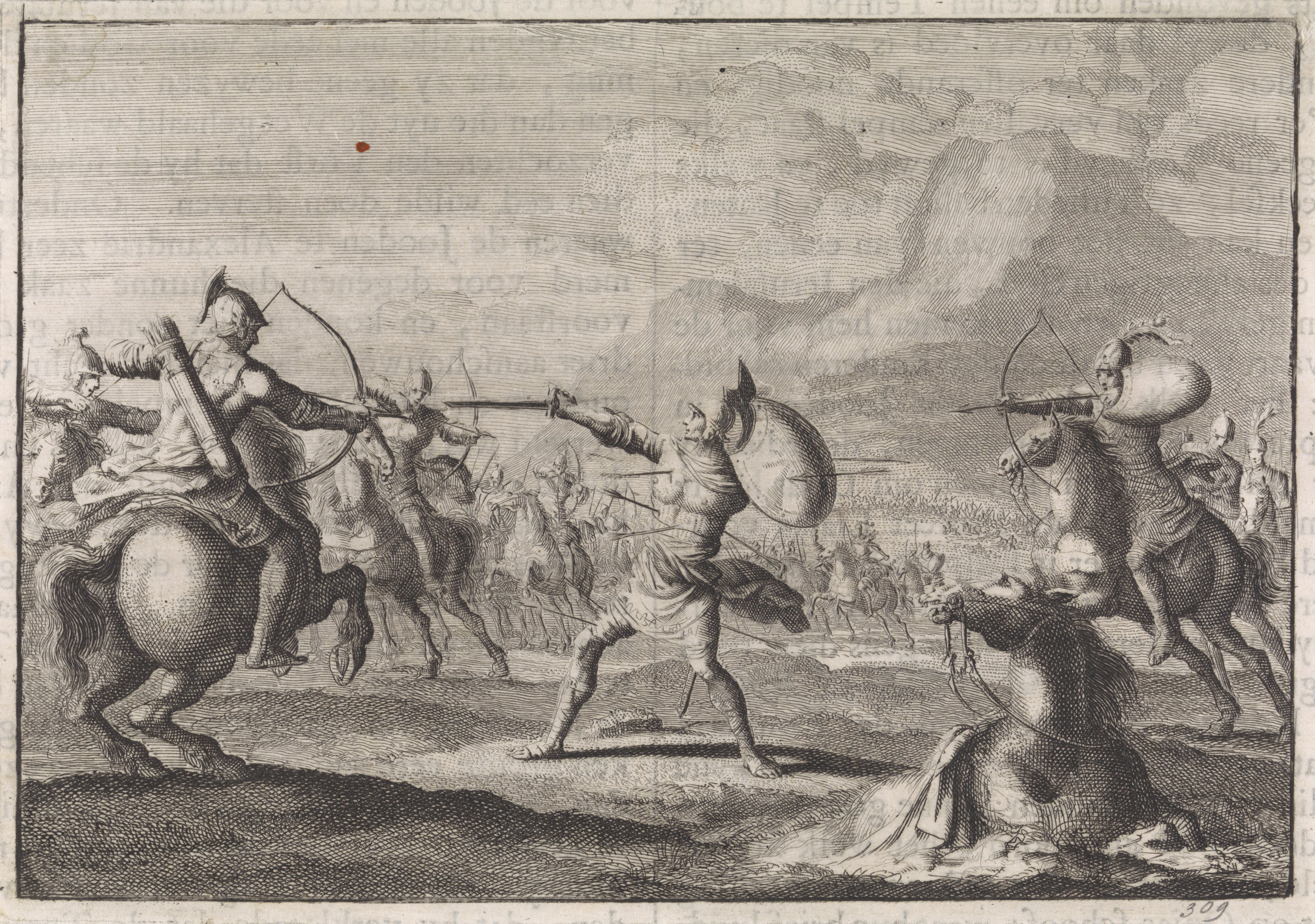 a scene of mass combat in antiquity